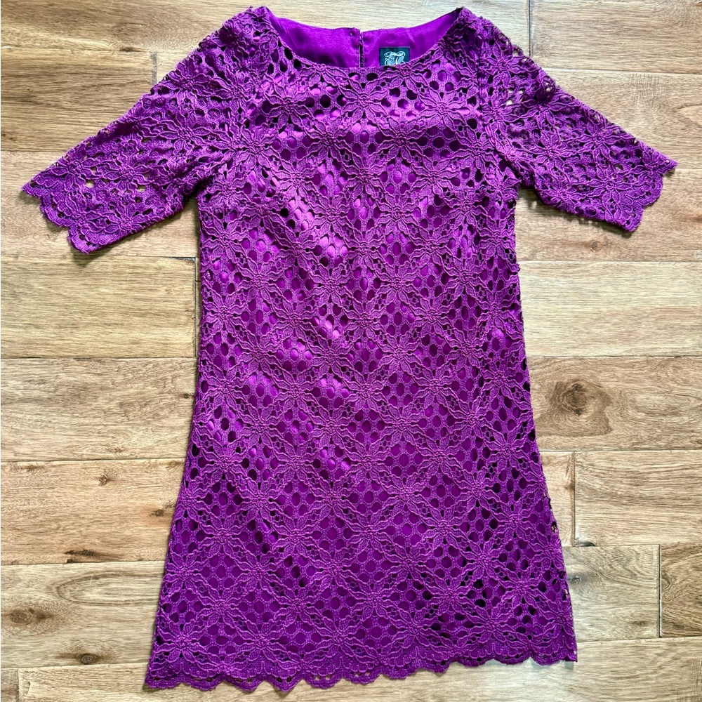 Jax Purple Lace Midi Dress